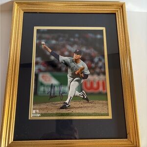 Texas Rangers Nolan Ryan Signed, Matted and Framed 8x10 Baseball Photo